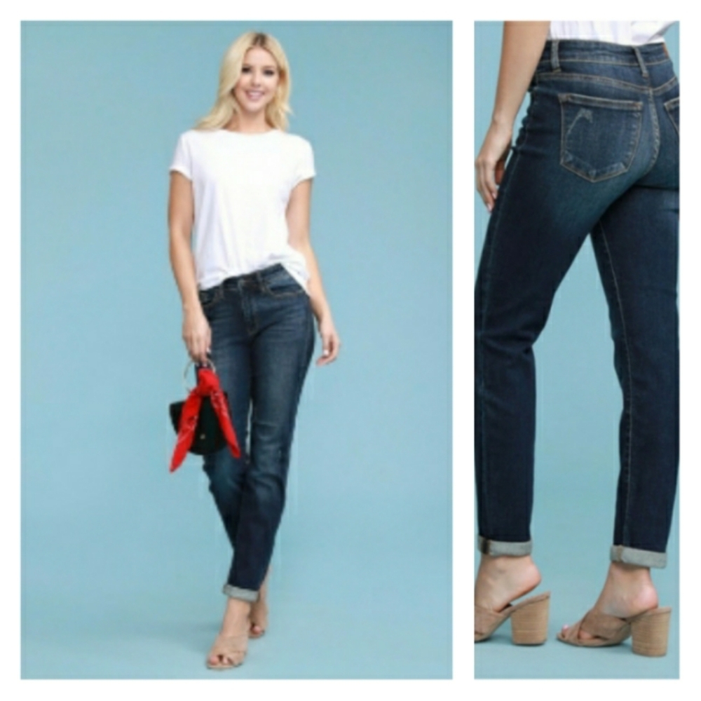 Judy Blue 11/30 Tapered Slim Fit Jeans Dark Wash JB82128DK
